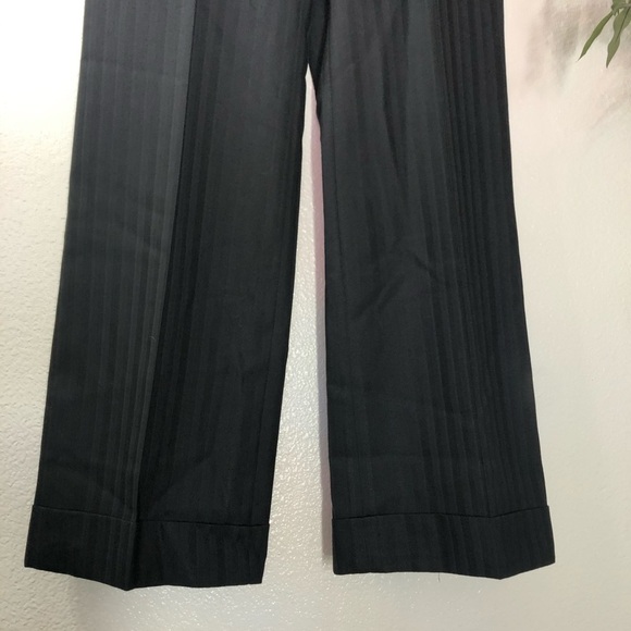 BCBGMaxazria Black Striped Slack Work Pants - Picture 3 of 7